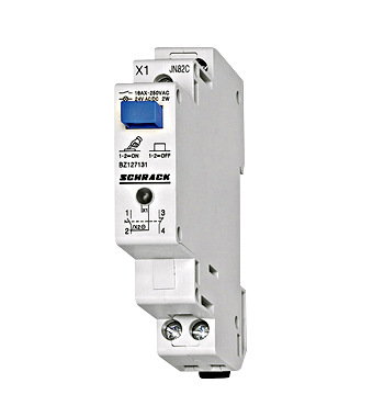 f_bz117131- Buton modular cu reţinere şi LED, 1ND+1NI, 230VAC Schrack