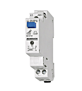 f_bz127131- Buton modular cu reţinere şi LED, 1ND+1NI, 24VAC/DC Schrack