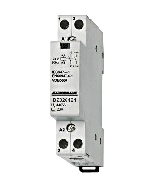 f_bz326421- Contactor modular 1UH, 20A, 1ND+1NI, 24VAC Schrack