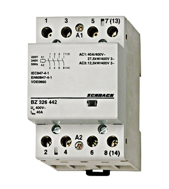 f_bz326465- Contactor modular 2UH, 25A, 1ND+3NI, 230VAC Schrack