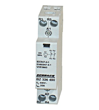 f_bz326490- Contactor modular 20A 2NI 24VAC 1UH Schrack