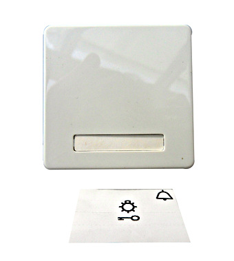 f_el233624- Clapetă simpla, inscriptionabil, alb Schrack