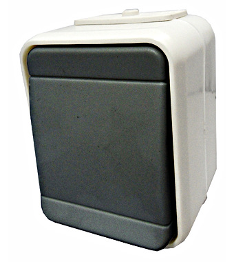 f_el441709- Comutator cruce IP44, gri/gri Schrack