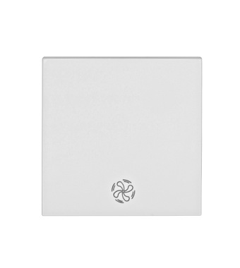 f_ev102006- Clapetă cu simbol VENTILATOR, alb Schrack