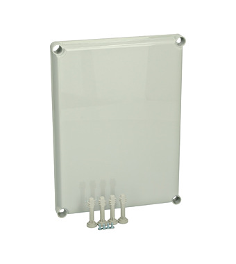 f_ig700301- Capac scund gri cu şuruburi cu cap normal, 380x280x30 Schrack
