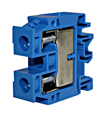 f_ik101050-1-2 Clemă de nul, conex. cu şurub, CBD.70, albastru,/1,5-70 mm² Schrack