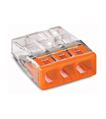 f_ikw227303- Conector doză Wago push 3x 0.5-2.5mm² Schrack