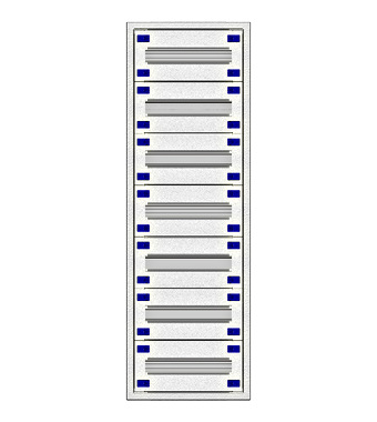f_il149121- Cadru montaj compl. 1-21UV, 7 şine, plastr.plastic Schrack