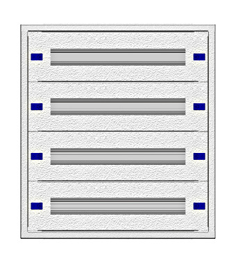 f_il149212- Cadru montaj compl. 2-12UV, 4 şine, plastr.plastic Schrack