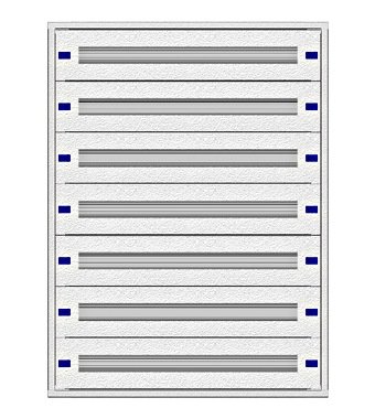 f_il149321- Cadru montaj compl. 3-21UV, 7 şine, plastr.plastic Schrack