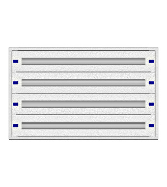 f_il149412- Cadru montaj compl. 4-12UV, 4 şine, plastr.plastic Schrack