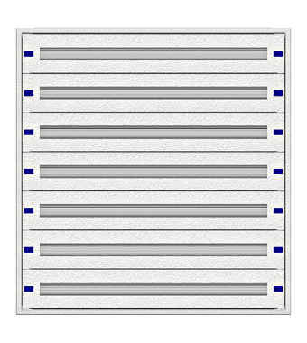f_il149421- Cadru montaj compl. 4-21UV, 7 şine, plastr.plastic Schrack