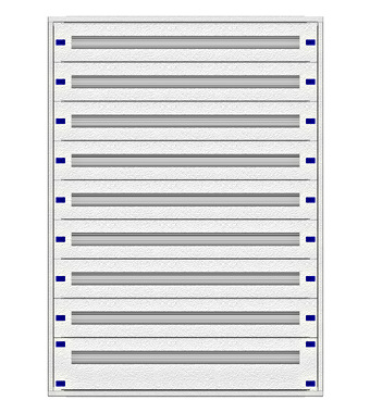 f_il149428- Cadru montaj compl. 4-28UV, 9 şine, plastr.plastic Schrack