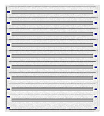 f_il149528- Cadru montaj compl. 5-28UV, 9 şine, plastr.plastic Schrack