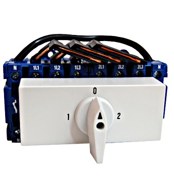 f_in882010- Comutator modular 4-poli, 80A, 30kW, 1-0-2 Schrack