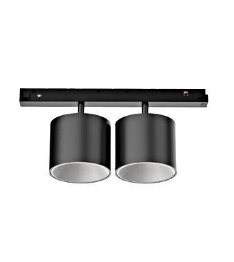 f_liep00328- 48V SPOT INSET DD 2x 10W LF940 ON/OFF NEGRU Schrack