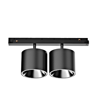 f_liep00355- 48V SPOT INSET DD 2x 10W LF940 DALI NEGRU Schrack