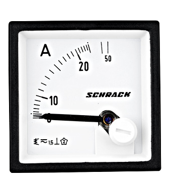 f_mgf54025-a Ampermetru 48*48mm, 25A, conexiune directă, AC Schrack