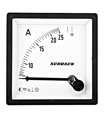 f_mgf57025-a Ampermetru 72*72mm, 25A, conexiune directă, AC Schrack