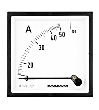 f_mgf59050-a Ampermetru 96*96mm, 50A, conexiune directă, AC Schrack