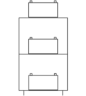 f_nlbgeu2- cadru baterii 18xNLBA100 - NLBA250 pana la 850x1650x590mm Schrack