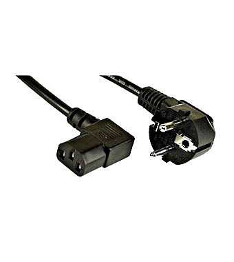 f_q7170732- Cablu alimentare Schuko - C13 mamă 90°, negru, 5m Schrack